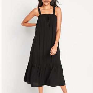 Sleeveless Tie-Back Cutout Maxi Swing Dress for Women